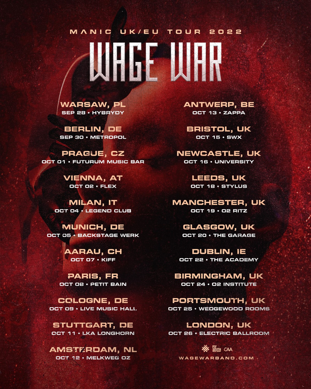 WAGE WAR kündigen Headliner-Tour durch Europa an